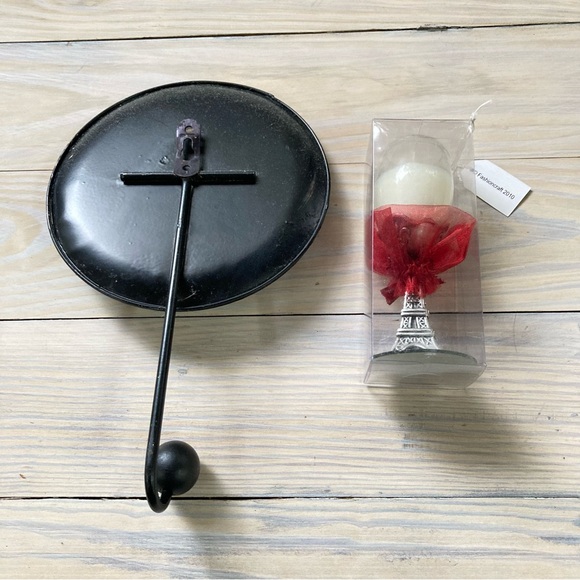 GIFT SET Eiffel Tower Paris France Wall Hook Hanging Plate and Candle - Picture 5 of 15